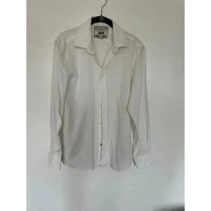 Joseph Abboud Men's White Long Sleeve Button Down Collared Casual Shirt Size M